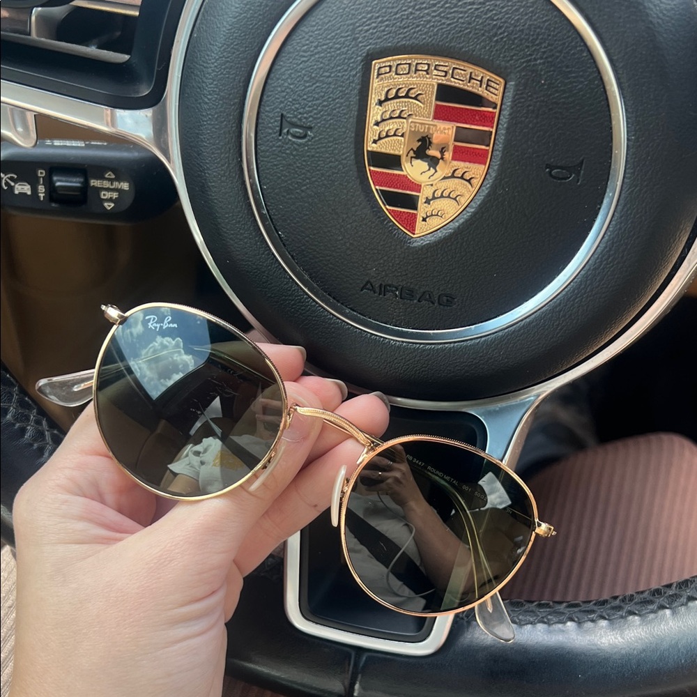 Ray-Ban Gold and Black Sunglasses